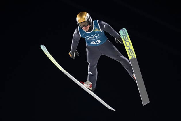 OLYMPICS - Winter Olympic Games, Olympische Spiele, Olympia, OS Milano Cortina 2026 PREDAZZO,ITALY,12.FEB.26 - OLYMPICS, NORDIC SKIING, Ski jumping, Skispringen, Ski, nordisch - Winter Olympic Games Milano Cortina 2026, large hill, men, training. Image shows Felix Hoffmann (GER).  GEPAxpictures xOliverxLerch