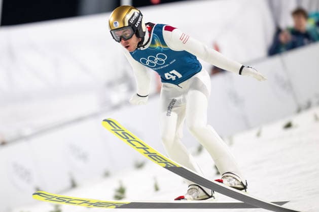 OLYMPICS - Winter Olympic Games, Olympische Spiele, Olympia, OS Milano Cortina 2026 PREDAZZO,ITALY,12.FEB.26 - OLYMPICS, NORDIC SKIING, Ski jumping, Skispringen, Ski, nordisch - Winter Olympic Games Milano Cortina 2026, large hill, men, training. Image shows Stefan Kraft (AUT).  GEPAxpictures xOliverxLerch