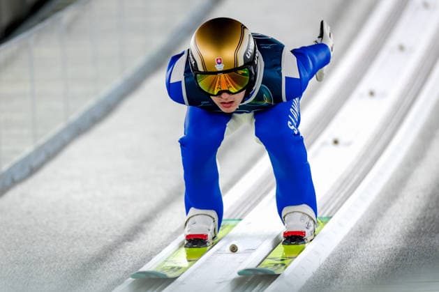 OLYMPICS - Winter Olympic Games, Olympische Spiele, Olympia, OS Milano Cortina 2026 PREDAZZO,ITALY,12.FEB.26 - OLYMPICS, NORDIC SKIING, Ski jumping, Skispringen, Ski, nordisch - Winter Olympic Games Milano Cortina 2026, large hill, men, training. Image shows Hektor Kapustik (SVK).  GEPAxpictures xMatthiasxTrinkl