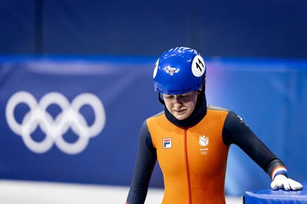 MILAN - Michelle Velzeboer during the 500-meter short track Speed skating, Eisschnelllauf semifinals at the Milan Ice Skating Area at the Milan Winter Olympics. ROBIN VAN LONKHUIJSEN ANP xVIxANPxSportx xxANPxIVx 550487726 originalFilename: 550487726.jpg