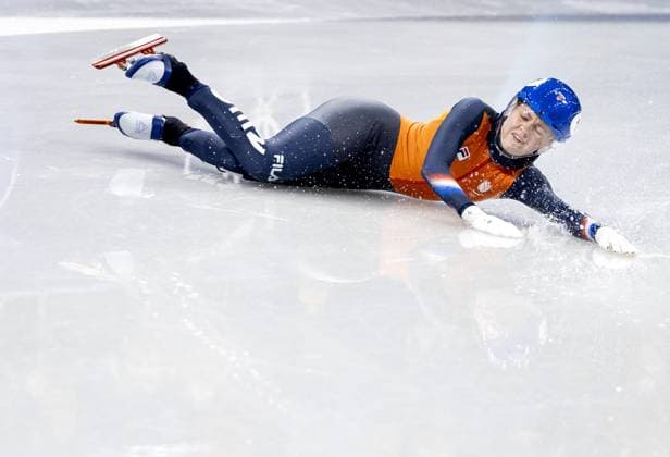 MILAN - Michelle Velzeboer during the 500-meter short track Speed skating, Eisschnelllauf semifinals at the Milan Ice Skating Area at the Milan Winter Olympics. ROBIN VAN LONKHUIJSEN ANP xVIxANPxSportx xxANPxIVx 550487745 originalFilename: 550487745.jpg