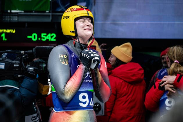 Dajana Eitberger Magdalena Matschina ( Deutschland ), Luge Team Relay, Milano Cortina 2026 Olympic Games, Olympische Spiele, Olympia, OS 12-02-2026 *** Dajana Eitberger Magdalena Matschina Germany , Luge Team Relay, Milano Cortina 2026 Olympic Games 12 02 2026 Copyright: HMBxMedia MarcxNiemeyer