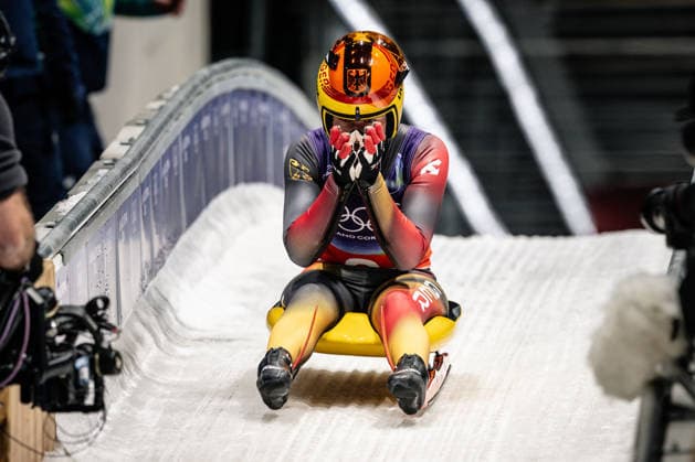 Julia Taubitz ( Deutschland ), Luge Team Relay, Milano Cortina 2026 Olympic Games, Olympische Spiele, Olympia, OS 12-02-2026 *** Julia Taubitz Germany , Luge Team Relay, Milano Cortina 2026 Olympic Games 12 02 2026 Copyright: HMBxMedia MarcxNiemeyer