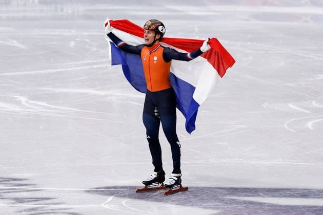 MILAN , 12-02-2026 , Milano Ice Skating Arena , Olympic Winter games, Winterspiele,Spiele, Summer games 2026 - Short Track 500m ladies - 1000m men , Picture shows Jens van t Wout Olympic Winter Games 2026 - Short Track 500m ladies - 1000m men  x201533255x Copyright: