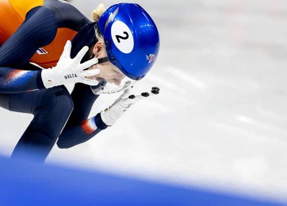 MILAN - Xandra Velzeboer during the 500-meter short track Speed skating, Eisschnelllauf final at the Milan Ice Skating Area at the Milan Winter Olympics. ROBIN VAN LONKHUIJSEN ANP xVIxANPxSportx xxANPxIVx 550493882 originalFilename: 550493882.jpg