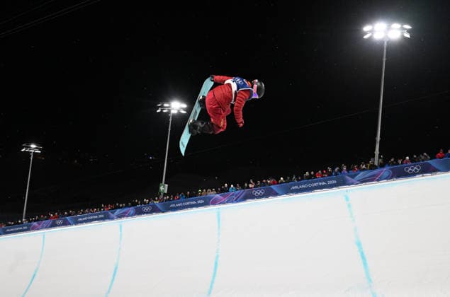 (260212) -- LIVIGNO, Feb. 12, 2026 -- Cai Xuetong of China competes during the women s snowboard halfpipe final at the Milan-Cortina 2026 Olympic Winter games, Winterspiele,Spiele, Summer games in Livigno, Italy, Feb. 12, 2026. ) (MICO2026)ITALY-LIVIGNO-OLYMPIC WINTER GAMES-WOMEN S SNOWBOARD HALFPIPE-FINAL XiaxYifang 