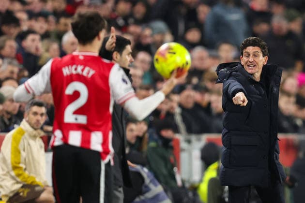 Brentford v Arsenal 12 February 2026, London - Premier League Football - Brentford v Arsenal - Brentford manager Keith Andrews - Photo: Charlotte Wilson Offside. London UK Copyright: xCharlottexWilsonx xOffsidexOffside