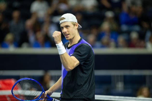 February 12, 2026, Frisco, Texas, USA: DENIS SHAPOVALOV (CAN) reacts after winning a menÃ¢â‚¬â ¢s singles match at 2026 Nexo Dallas Open at The Ford Center at The Star in Frisco, Texas. Denis Shapovalov defeated Aleksandar Kovacevic, 6:4, 6:4. Tennis 2026: Dallas Open: Shapovalov 6:4, 6:4 Kovacevic  - ZUMAh193 20260212_zsp_h193_040 Copyright: xDanielxMcGregor-Huyerx