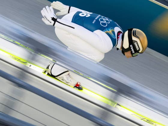 OLYMPICS - Winter Olympic Games, Olympische Spiele, Olympia, OS Milano Cortina 2026 PREDAZZO,ITALY,13.FEB.26 - OLYMPICS, NORDIC SKIING, NORDIC COMBINED, Ski jumping, Skispringen, Ski, nordisch - Winter Olympic Games Milano Cortina 2026, large hill, training. Image shows Johannes Lamparter (AUT).  GEPAxpictures xOliverxLerch
