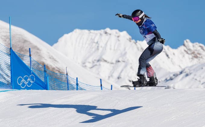 OLYMPICS - Winter Olympic Games, Olympische Spiele, Olympia, OS Milano Cortina 2026 LIVIGNO,ITALY,13.FEB.26 - OLYMPICS, SNOWBOARD - Winter Olympic Games Milano Cortina 2026, Snowboard Cross, women, qualification. Image shows Pia Zerkhold (AUT).  GEPAxpictures xHaraldxSteiner