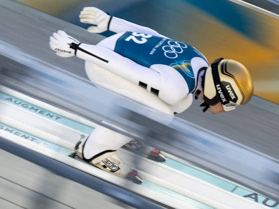 OLYMPICS - Winter Olympic Games, Olympische Spiele, Olympia, OS Milano Cortina 2026 PREDAZZO,ITALY,13.FEB.26 - OLYMPICS, NORDIC SKIING, NORDIC COMBINED, Ski jumping, Skispringen, Ski, nordisch - Winter Olympic Games Milano Cortina 2026, large hill, training. Image shows Stefan Rettenegger (AUT).  GEPAxpictures xOliverxLerch