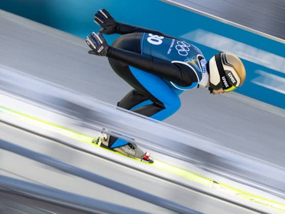 OLYMPICS - Winter Olympic Games, Olympische Spiele, Olympia, OS Milano Cortina 2026 PREDAZZO,ITALY,13.FEB.26 - OLYMPICS, NORDIC SKIING, NORDIC COMBINED, Ski jumping, Skispringen, Ski, nordisch - Winter Olympic Games Milano Cortina 2026, large hill, training. Image shows Ilkka Herola (FIN).  GEPAxpictures xOliverxLerch
