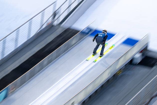 OLYMPICS - Winter Olympic Games, Olympische Spiele, Olympia, OS Milano Cortina 2026 PREDAZZO,ITALY,13.FEB.26 - OLYMPICS, NORDIC SKIING, NORDIC COMBINED, Ski jumping, Skispringen, Ski, nordisch - Winter Olympic Games Milano Cortina 2026, large hill, training. Image shows Johannes Rydzek (GER).  GEPAxpictures xOliverxLerch