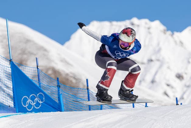 OLYMPICS - Winter Olympic Games, Olympische Spiele, Olympia, OS Milano Cortina 2026 LIVIGNO,ITALY,13.FEB.26 - OLYMPICS, SNOWBOARD - Winter Olympic Games Milano Cortina 2026, Snowboard Cross, women, qualification. Image shows Audrey McManiman (CAN).  GEPAxpictures xHaraldxSteiner