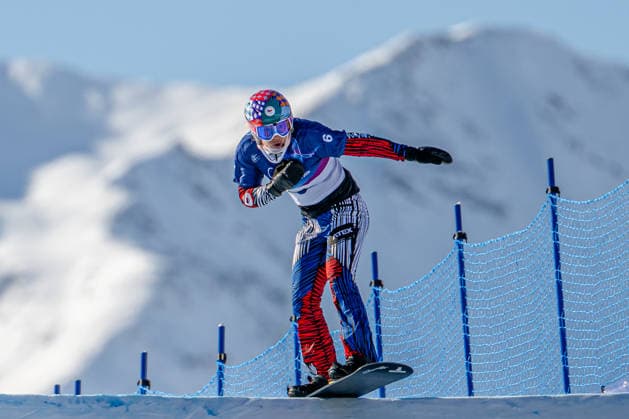 XXV Winter Olympic Games, Olympische Spiele, Olympia, OS in Livigno, Italy, on February 13, 2026. Snowboard Women s Snowboard Cross qualifications. Eva Adamczykova of Czech Republic. (CTKxPhoto DavidxTanecek) CTKPhotoP2026021303487  CTKPhotoP2026021303487