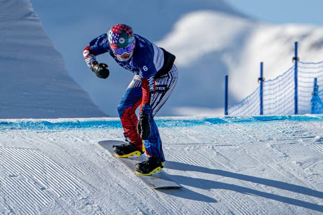 XXV Winter Olympic Games, Olympische Spiele, Olympia, OS in Livigno, Italy, on February 13, 2026. Snowboard Women s Snowboard Cross qualifications. Eva Adamczykova of Czech Republic. (CTKxPhoto DavidxTanecek) CTKPhotoP2026021303495  CTKPhotoP2026021303495