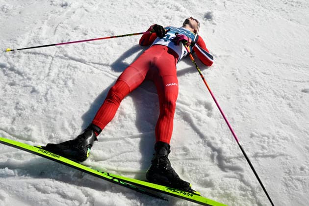 LKS 20260213 Johannes Hösflot Kläbo of Norway in the finish during men s Cross-Country Skiing 10km Interval Freestyle event at the Milano Cortina Winter Olympics at the Tesero Cross Country Skiing Stadium on February 13, 2026. - MARKKU ULANDER Tesero Italy wRNCB6K-bD0  Copyright: xMarkkuxUlanderx wRNCB6K-bD0