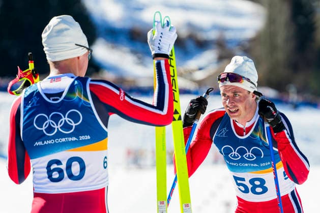 Winter Olympics in Milan Cortina 2026 Val di Fiemme, Italy 20260213. Martin Loewstroem Nyenget and Harald ostberg Amundsen from Norway during the men s cross-country 10 km skating at Lago di Tesero during the Winter Olympics in Milano Cortina 2026. Photo: Lise Aaserud NTB Val di Fiemme Italy EDITORIAL USE ONLY. RESTRICTED USE FOR BETTING COMPANIES Ref:_SPOYkWSAgQ6G98.jpg *** Winter Olympics in Milan Cortina 2026 Val di Fiemme, Italy 20260213 Martin Loewstroem Nyenget and Harald ostberg Amundsen from Norway during the men s cross country 10 km skating at Lago di Tesero during the Winter Olympics in Milano Cortina 2026 Photo Lise Aaserud NTB Val di Fiemme Italy EDITORIAL USE ONLY RESTRICTED USE FOR BETTING COMPANIES  Copyright: xLisexAserudx xNTBx