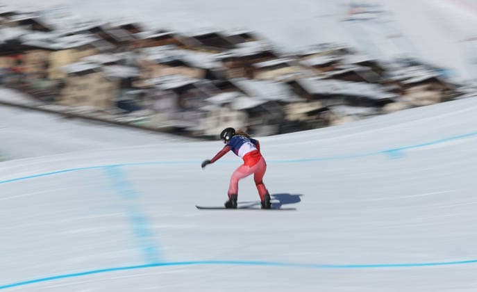 Milano Cortina 2026 - XXV Olympic Winter games, Winterspiele,Spiele, Summer games Livigno - Italy Womans s Snowboard Cross - Qualification Image Show:  Copyright: xSergioxBisi IPAxSportx xipa-agency.netx xx IPA_71425421 IPA_Agency_IPA71425421