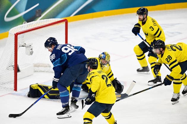 Winter Olympics - Men Ice hockey, Eishockey - Finland v Sweden Mikko Rantanen 96 of Team Finland during the Men s Preliminary Group B match between Finland and Sweden on day seven of the Milano Cortina 2026 Winter Olympic Games, Olympische Spiele, Olympia, OS at Milano Santagiulia Ice Hockey Arena on February 13, 2026 in Milan, Italy. Photo by JMP ABACAPRESS.COM Milan Italy  Copyright: xJMP ABACAx