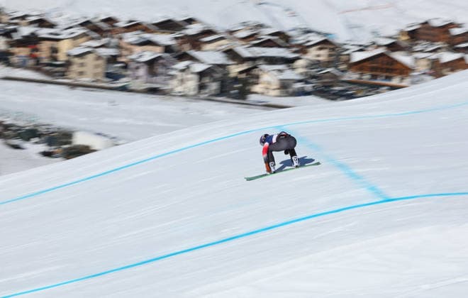 GIOCHI OLIMPICI - Olimpiadi Invernali Milano-Cortina 2026 - Snowboard Milano Cortina 2026 - XXV Olympic Winter games, Winterspiele,Spiele, Summer games Livigno - Italy Womans s Snowboard Cross - Qualification Image Show: Cortina D Ampezzo Italy  Copyright: xIPAxSport ABACAx