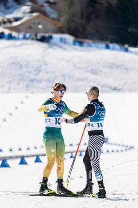 260213 Matthew Smith of South Africa and Allan Corona of Mexico after competing in the men s 10km free technique individual start cross-country skiing race during day 7 of the 2026 Winter Olympics on February 13, 2026 in Val di Fiemme. Photo: Maxim Thore BILDBYRAN kod MT MT0976 skidor cross-country skiing langrenn Olympic Games, Olympische Spiele, Olympia, OS olympics winter olympics os ol olympiska spel vinter-os olympiske leker milano cortina 2026 milan cortina 2026 milano cortina 2026 olympic games milano cortina 2026 winter olympic games milano cortina-os milano cortina-ol vinter-ol 7 bbeng intervallstart sydafrika mexiko *** 260213 Matthew Smith of South Africa and Allan Corona of Mexico after competing in the men s 10km free technique individual start cross country skiing race during day 7 of the 2026 Winter Olympics on February 13, 2026 in Val di Fiemme Photo Maxim Thore BILDBYRAN kod MT MT0976 skidor cross country skiing langrenn olympic games olympics winter olympics os ol olympiska spel vinter os olympiske leker milano cortina 2026 milan cortina 2026 milano cortina 2026 olympic games milano cortina 2026 winter olympic games milano cortina os milano cortina ol vinter ol 7 bbeng intervallstart sydafrika mexiko  Copyright: MAXIMxTHORE BB260213MT095