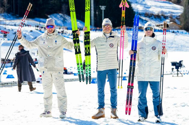 Winter Olympics in Milan Cortina 2026 Val di Fiemme, Italy 20260213. Mathis Desloges from France, Johannes Hoesflot Klaebo from Norway and Einar Hedegart from Norway on the podium after the cross-country 10 km skating for men on Lago di Tesero during the Winter Olympics in Milano Cortina 2026. Photo: Lise Aaserud NTB Val di Fiemme Italy EDITORIAL USE ONLY. RESTRICTED USE FOR BETTING COMPANIES Ref:_SPOVmcaxVhQGXY.jpg *** Winter Olympics in Milan Cortina 2026 Val di Fiemme, Italy 20260213 Mathis Desloges from France, Johannes Hoesflot Klaebo from Norway and Einar Hedegart from Norway on the podium after the cross country 10 km skating for men on Lago di Tesero during the Winter Olympics in Milano Cortina 2026 Photo Lise Aaserud NTB Val di Fiemme Italy EDITORIAL USE ONLY RESTRICTED USE FOR BETTING COMPANIES  Copyright: xLisexAserudx xNTBx