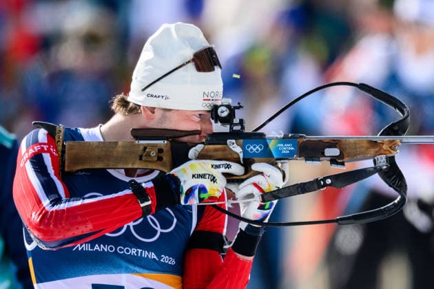260213 Sturla Holm Laegreid of Norway during zeroing ahead of men s biathlon 10 km sprint during day 7 of the 2026 Winter Olympics on February 13, 2026 in Anterselva. Photo: Jon Olav Nesvold BILDBYRAN COP 217 MB1325 skidskytte biathlon skiskyting Olympic Games, Olympische Spiele, Olympia, OS olympics winter olympics os ol olympiska spel vinter-os olympiske leker milano cortina 2026 milan cortina 2026 milano cortina 2026 olympic games milano cortina 2026 winter olympic games milano cortina-os milano cortina-ol vinter-ol 7 bbeng sprint Norway norge *** 260213 Sturla Holm Laegreid of Norway during zeroing ahead of men s biathlon 10 km sprint during day 7 of the 2026 Winter Olympics on February 13, 2026 in Anterselva Photo Jon Olav Nesvold BILDBYRAN COP 217 MB1325 biathlon biathlon olympic games olympics winter olympics os ol olympiska spel vinter os olympiske leker milano cortina 2026 milan cortina 2026 milano cortina 2026 olympic games milano cortina 2026 winter olympic games milano cortina os milano cortina ol vinter ol 7 bbeng sprint Norway norge  Copyright: JONxOLAVxNESVOLD BB260213JE006