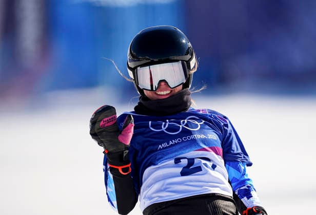 (260213) -- LIVIGNO, Feb. 13, 2026 -- Mai Brit Teder of Estonia competes during the snowboard women s cross seeding at the Milan-Cortina 2026 Olympic Winter games, Winterspiele,Spiele, Summer games in Livigno, Italy, Feb. 13, 2026. ) (MICO2026)ITALY-LIVIGNO-OLYMPIC WINTER GAMES-SNOWBOARD-WOMEN S CROSS-SEEDING WuxHuiwo 