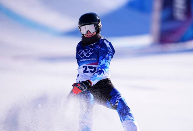 (260213) -- LIVIGNO, Feb. 13, 2026 -- Mai Brit Teder of Estonia competes during the snowboard women s cross seeding at the Milan-Cortina 2026 Olympic Winter games, Winterspiele,Spiele, Summer games in Livigno, Italy, Feb. 13, 2026. ) (MICO2026)ITALY-LIVIGNO-OLYMPIC WINTER GAMES-SNOWBOARD-WOMEN S CROSS-SEEDING WuxHuiwo 