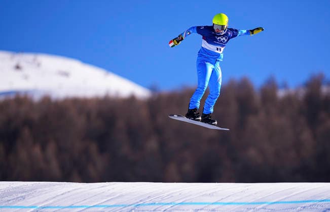 (260213) -- LIVIGNO, Feb. 13, 2026 -- Michela Moioli of Italy competes during the snowboard women s cross seeding at the Milan-Cortina 2026 Olympic Winter games, Winterspiele,Spiele, Summer games in Livigno, Italy, Feb. 13, 2026. ) (MICO2026)ITALY-LIVIGNO-OLYMPIC WINTER GAMES-SNOWBOARD-WOMEN S CROSS-SEEDING WuxHuiwo 