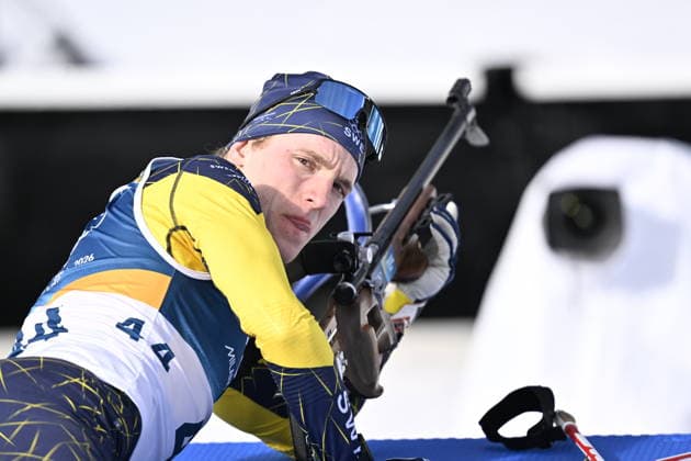 Cortina, ITALIEN 20260213 Sebastian Samuelsson under inskjutningen inför herrarnas skidskytte sprint 10km, under vinter-OS i Milano Cortina, Italien. *** Bilden ingar i SPORTPAKET. För övriga BETALBILD *** Cortina ITALIEN x10050x *** Cortina, ITALY 20260213 Sebastian Samuelsson during the start of the mens biathlon sprint 10km, during the Winter Olympics in Milan Cortina, Italy The picture is included in the SPORT PACKAGE For others PAYPICTURE Cortina ITALY x10050x  Copyright: xPontusxLundahl TTx OS 2026 SKIDSKYTTE HERRAR SPRINT