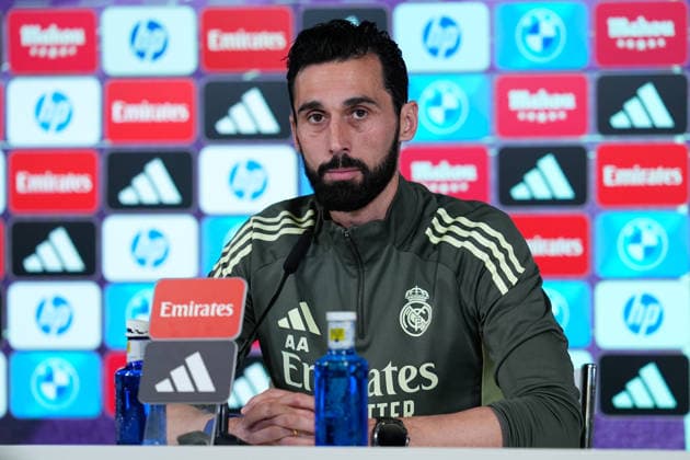February 13, 2026, Valdebebas, Madrid, Spain: Alvaro Arbeloa, head coach of Real Madrid, attends his press conference, PK, Pressekonferenz during the training day of Real Madrid ahead the Spanish League, LaLiga EA Sports, football match against Real Sociedad at Ciudad Deportiva Real Madrid on February 13, 2026, in Valdebebas, Madrid, Spain. Valdebebas Spain - ZUMAa181 20260213_zaa_a181_034 Copyright: xDennisxAgyemanx