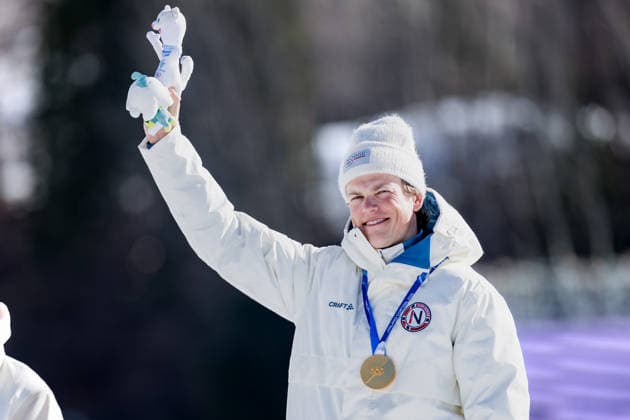 OLYMPICS - Winter Olympic Games, Olympische Spiele, Olympia, OS Milano Cortina 2026 TESERO,ITALY,13.FEB.26 - OLYMPICS, NORDIC SKIING, CROSS COUNTRY SKIING - Winter Olympic Games Milano Cortina 2026, 10km men, interval start free, medal ceremony. Image shows Johannes Hoesflot Klaebo (NOR).  GEPAxpictures xMatthiasxTrinkl
