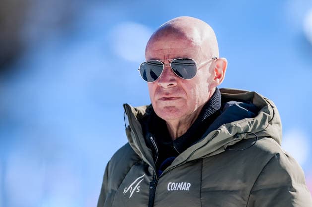 OLYMPICS - Winter Olympic Games, Olympische Spiele, Olympia, OS Milano Cortina 2026 TESERO,ITALY,13.FEB.26 - OLYMPICS, NORDIC SKIING, CROSS COUNTRY SKIING - Winter Olympic Games Milano Cortina 2026, 10km men, interval start free, medal ceremony. Image shows president Johan Eliasch (FIS).  GEPAxpictures xMatthiasxTrinkl