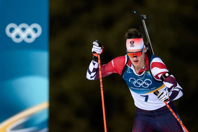 260213 Dominic Unterweger of Austria competes in men s biathlon 10 km sprint during day 7 of the 2026 Winter Olympics on February 13, 2026 in Anterselva. Photo: Jon Olav Nesvold BILDBYRAN COP 217 MB1325 skidskytte biathlon skiskyting Olympic Games, Olympische Spiele, Olympia, OS olympics winter olympics os ol olympiska spel vinter-os olympiske leker milano cortina 2026 milan cortina 2026 milano cortina 2026 olympic games milano cortina 2026 winter olympic games milano cortina-os milano cortina-ol vinter-ol 7 bbeng sprint *** 260213 Dominic Unterweger of Austria competes in men s biathlon 10 km sprint during day 7 of the 2026 Winter Olympics on February 13, 2026 in Anterselva Photo Jon Olav Nesvold BILDBYRAN COP 217 MB1325 biathlon biathlon olympic games olympics winter olympics os ol olympiska spel vinter os olympiske leker milano cortina 2026 milan cortina 2026 milano cortina 2026 olympic games milano cortina 2026 winter olympic games milano cortina os milano cortina ol vinter ol 7 bbeng sprint  Copyright: JONxOLAVxNESVOLD BB260213JE014