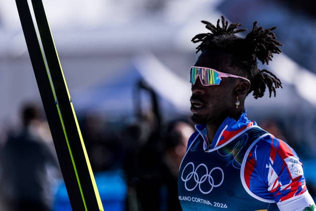 TESERO, ITALY - FEBRUARY 13: Stevenson Savart (Haiti) during the Cross-Country Skiing Men s 10km Interval Start Free at the Milano Cortina 2026 Olympics at Tesero Cross-Country Skiing Stadium on day 7 of the Milano Cortina 2026 Olympics on February 13, 2026 in Cortina, Italy. Editorial use only. Italy Copyright: xSteffiexWunderlx