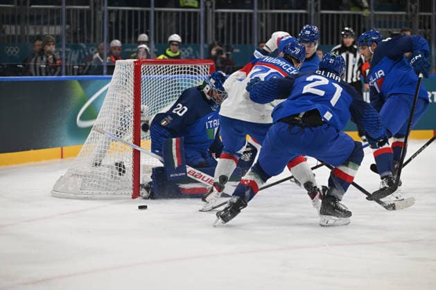 HUDACEK Libor (SVK) during Men s Ice hockey, Eishockey - Italia vs Slovacchia, Olympic Winter games, Winterspiele,Spiele, Summer games Milano-Cortina 2026 in Milano, Italy, February 13 2026  Copyright: xFilippoxTomasi IPAxSportx xipa-agency.netx xx IPA_71432579 IPA_Agency_IPA71432579