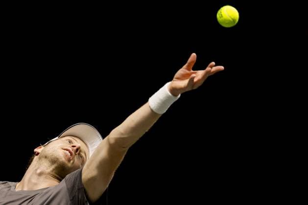 ROTTERDAM - Botic van de Zandschulp in action against Alex De Minaur during the quarterfinals on the fifth day of the ABN AMRO tennis tournament in Ahoy Rotterdam. BAS CZERWINSKI ANP xVIxANPxSportx xxANPxIVx 550571882 originalFilename: 550571882.jpg