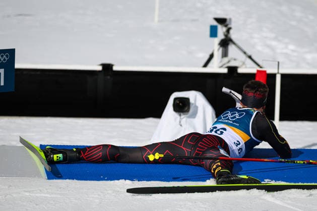Antholz, Italien 13. Februar 2026: Biathlon Sprint Männer 10 km - Olympia 2026 Im Bild: Philipp Horn (GER) am Schießstand. Anterselva Biathlon Arena *** Antholz, Italy 13 February 2026 Biathlon Sprint Men 10 km Olympia 2026 In the picture Philipp Horn GER at the shooting range Anterselva Biathlon Arena Copyright: xFotostandx xHettichx