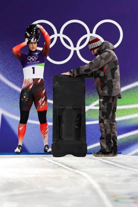 OLYMPICS - Winter Olympic Games, Olympische Spiele, Olympia, OS Milano Cortina 2026 CORTINA D AMPEZZO,ITALY,13.FEB.26 - OLYMPICS, SKELETON - Winter Olympic Games Milano Cortina 2026, heat 1 and 2, women. Image shows Janine Flock (AUT).  GEPAxpictures xMaticxKlansek