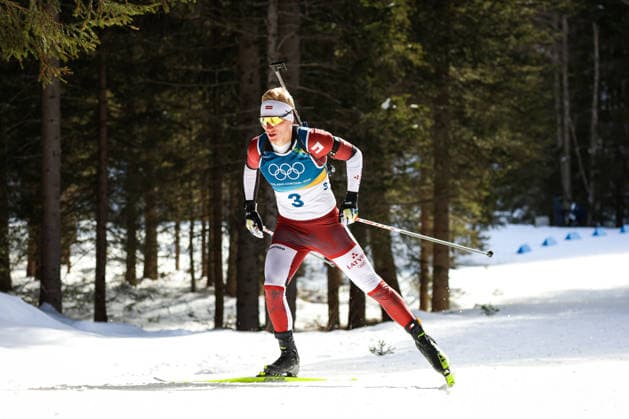 Antholz, Italien 13. Februar 2026: Biathlon Sprint Männer 10 km - Olympia 2026 Im Bild: Edgars Mise (LAT) Anterselva Biathlon Arena *** Antholz, Italy 13 February 2026 Biathlon Sprint Men 10 km Olympia 2026 In the picture Edgars Mise LAT Anterselva Biathlon Arena Copyright: xFotostandx xHettichx