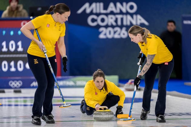 260213 Agnes Knochenhauer, Anna Hasselborg and Sofia Scharback of Sweden compete in a women s round robin curling match between Denmark and Sweden during day 7 of the 2026 Winter Olympics on February 13, 2026 in Cortina. Photo: Joel Marklund BILDBYRAN kod JM JM0791 bbeng curling Olympic Games, Olympische Spiele, Olympia, OS olympics winter olympics os ol olympiska spel vinter-os olympiske leker milano cortina 2026 milan cortina 2026 milano cortina 2026 olympic games milano cortina 2026 winter olympic games milano cortina-os milano cortina-ol vinter-ol dam sverige danmark *** 260213 Agnes Knochenhauer, Anna Hasselborg and Sofia Scharback of Sweden compete in a women s round robin curling match between Denmark and Sweden during day 7 of the 2026 Winter Olympics on February 13, 2026 in Cortina Photo Joel Marklund BILDBYRAN kod JM JM0791 bbeng curling olympic games olympics winter olympics os ol olympiska spel vinter os olympiske leker milano cortina 2026 milan cortina 2026 milano cortina 2026 olympic games milano cortina 2026 winter olympic games milano cortina os milano cortina ol vinter ol dam sverige danmark  Copyright: JOELxMARKLUND BB260213JM075
