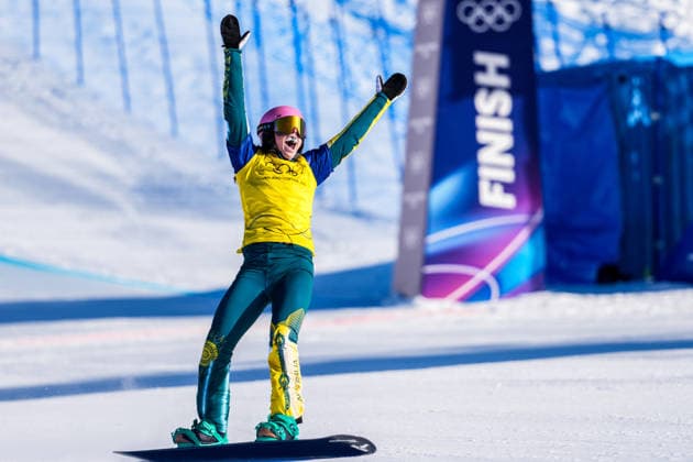 Milano Cortina 2026 Winter Olympic Games, Olympische Spiele, Olympia, OS LIVIGNO, ITALY - FEBRUARY 13: Josie Baff of Australia wins the Women’s Snowboardross finals at Milano Cortina 2026 Olympic Winter games, Winterspiele,Spiele, Summer games on February 13, 2026 Mine Kasapoglu Anadolu Livigno Italy. Editorial use only. Please get in touch for any other usage.  Copyright: x2026xAnadoluxMinexKasapoglux