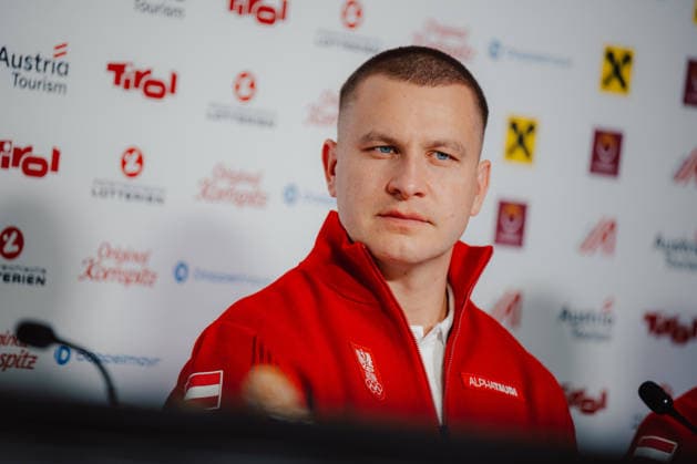 OLYMPICS - Winter Olympic Games, Olympische Spiele, Olympia, OS Milano Cortina 2026 CORTINA D AMPEZZO,ITALY,13.FEB.26 - OLYMPICS, BOBSLEIGH - Winter Olympic Games Milano Cortina 2026, monobob women, 2-man, press conference, PK, Pressekonferenz OEBSV, Austria House. Image shows Markus Treichl (AUT) during an interview.  GEPAxpictures xAlexanderxSolc
