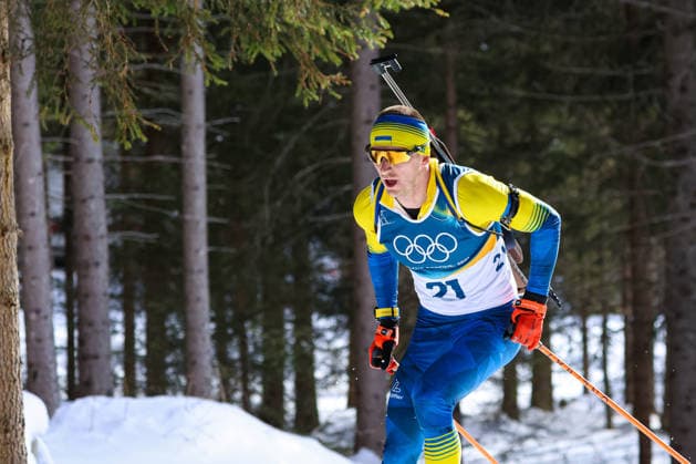 Antholz, Italien 13. Februar 2026: Biathlon Sprint Männer 10 km - Olympia 2026 Im Bild: Dmytro Pidruchnyi (UKR) Anterselva Biathlon Arena *** Antholz, Italy February 13, 2026 Biathlon Sprint Men 10 km Olympia 2026 In the picture Dmytro Pidruchnyi UKR Anterselva Biathlon Arena Copyright: xFotostandx xHettichx