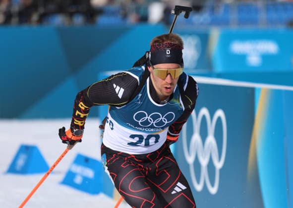 Olympic Games, Olympische Spiele, Olympia, OS Milan Cortina 2026, Biathlon Men s 10km Sprint, David Zobel (GER), Anterselva, Italy, February 13, 2026. Photo Felice Calabro  Copyright: xFelicexCalabro x xipa-agency.netx xFELICExCALABRO x IPA_Agency_IPA71436865
