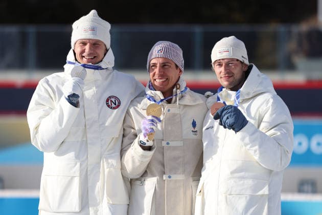 Milan Cortina 2026 Olympics, Biathlon Men s 10km Sprint, Vetle Sjaastad CHRISTIANSEN (NOR), Quentin FILLON MAILLET (FRA), Sturla Holm LAEGREID (NOR), Anterselva, Italy, February 13, 2026. Photo Felice Calabro  Copyright: xFelicexCalabro x xipa-agency.netx xFELICExCALABRO x IPA_Agency_IPA71436919