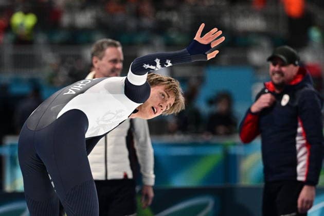 XXV Winter Olympic Games, Olympische Spiele, Olympia, OS in Milan, Italy, on February 13, 2026. Speed skating, Eisschnelllauf Men s 10000m. Metodej Jilek from Czech Republic after the race. (CTKxPhoto MichalxKamaryt) CTKPhotoP2026021308355  CTKPhotoP2026021308355