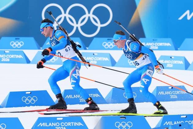 Italy s Tommaso Giacomel and Italy s Lukas Hofer during the men s 10-kilometer sprint biathlon race at the Milano Cortina 2026 Winter Olympics, in Anterselva (Italy) February 13, 2026 (Photo Davide Spada LaPresse)  Copyright: xDavidexSpada LaPressex